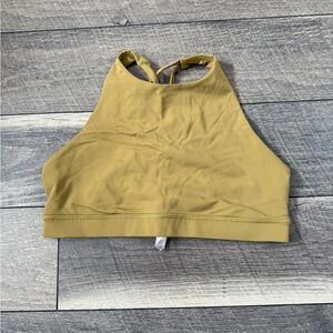 lululemon athletica Olive Green High-Neck Sports Bra